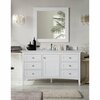 James Martin Vanities Palisades 60in Single Vanity, Bright White w/ 3 CM Arctic Fall Solid Surface Top 527-V60S-BW-3AF